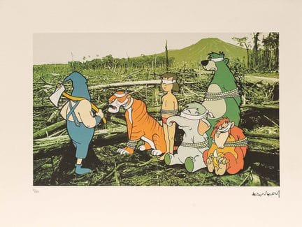 班克斯（1974年出生），根据 
- 《Save or Delete》
纸本彩色印品
（版画上）签名