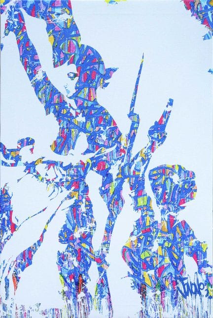 JONONE（1963年出生）
《自由引导人民》
彩色丝网印刷于画布
右下角（印版上）签名
45 x