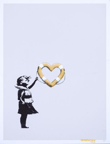 BANKSY (né en 1974) x POST MODERN VANDAL 
Girl wit