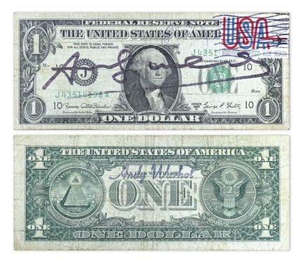 Andy WARHOL (1928-1987), tratto da 
- One dollar
V
