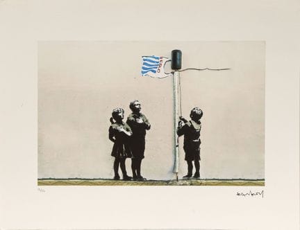 班克斯（1974年出生），根据 
- 特易购
纸本彩色印刷品
（版画上）签名，右下角有出版商印章
左