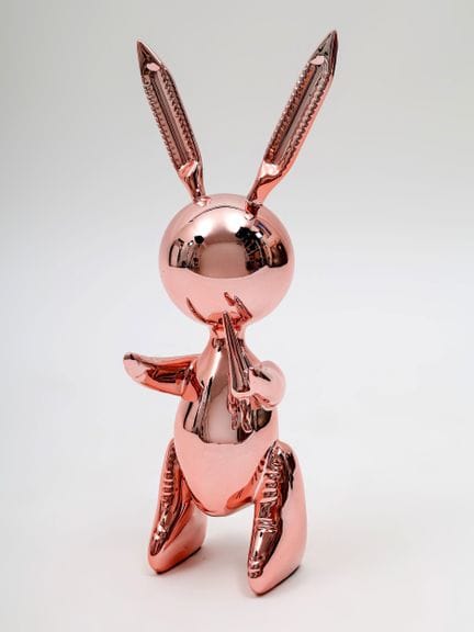 杰夫·昆斯（Jeff KOONS，生于1955年），据 
- 《玫瑰金兔》
锌合金版画
Studio