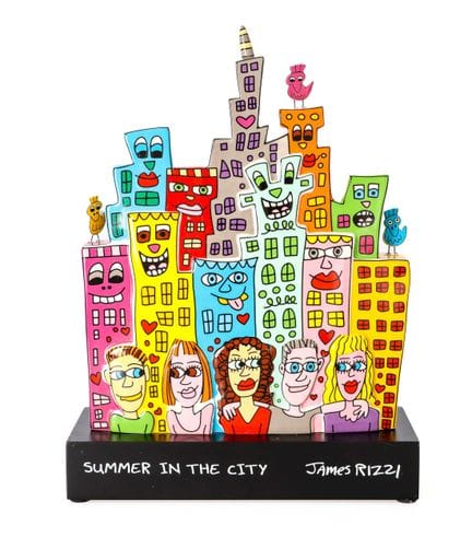 詹姆斯·里齐（James RIZZI，1950-2011）
《城市之夏》
彩绘瓷板
在露台边缘（板内