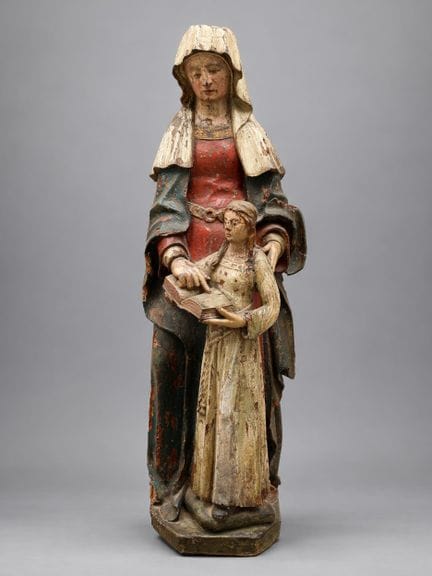 Santa Ana, la Maestra, escultura de madera tallada