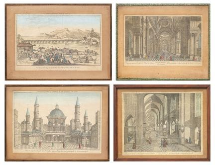 Conjunto de cuatro vistas ópticas realzadas con ac