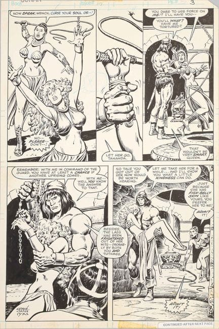 Conan n.º 07, viñeta 3. Dibujo de Ernie Chan (1940