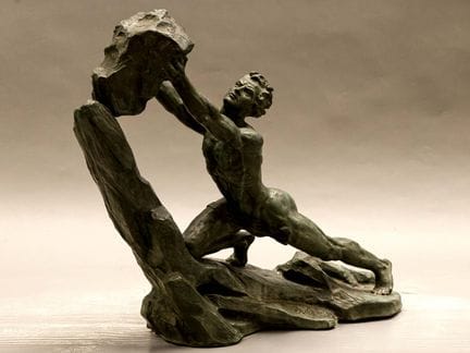 Alexandre OULINE (1887-1965) «Hombre que empuja un