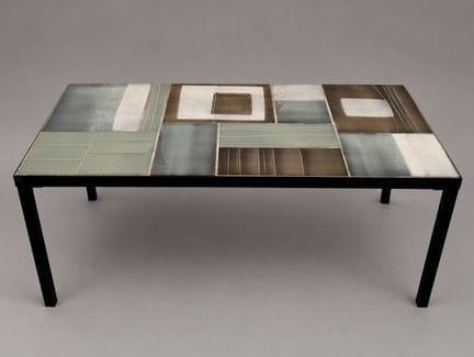 Roger CAPRON (1922-2006) Mesa de centro «Y5» con t