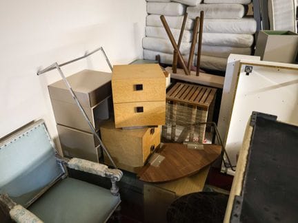 Set of everyday furniture: two pairs of nightstand