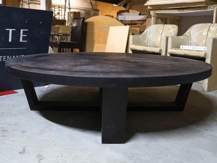 Large blackened wood coffee table
H: 40 cm - L: 15