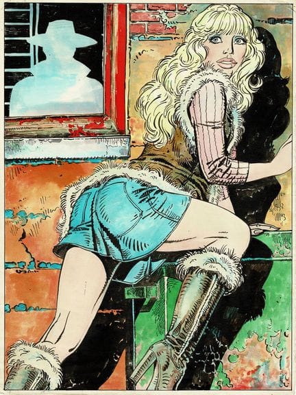 Malik = Archie Cash, Pin-Up, dibujo original a dos