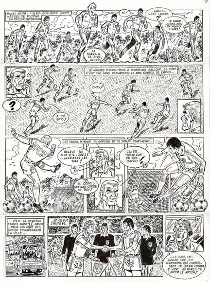 Raymond Reding = Eric Castel, lámina original en t
