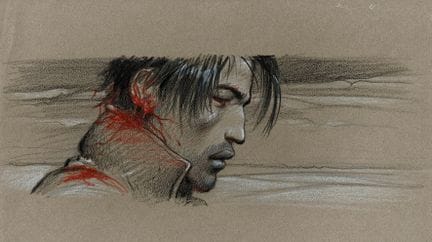 Bilal = Romeo y Julieta, dibujo original a carbonc