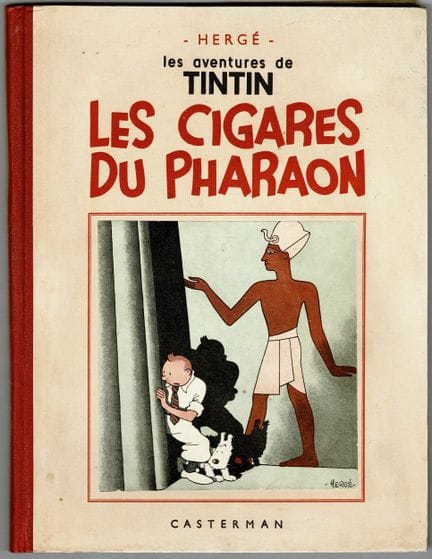 Tintín = «Los puros del faraón», edición en blanco