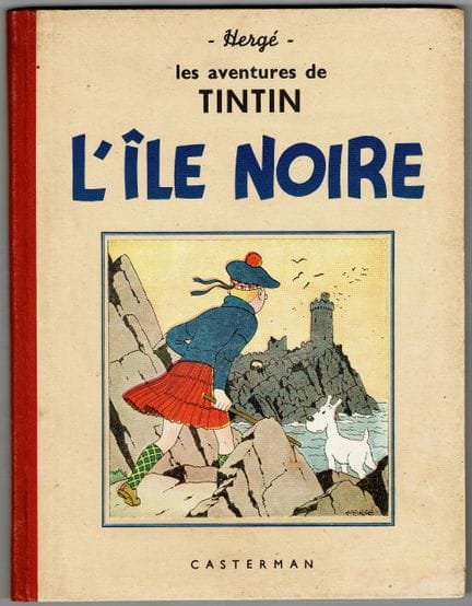 Tintín = La isla negra, edición en blanco y negro 