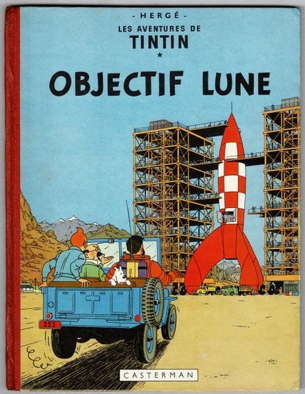 Tintín = «Objetivo: la Luna», edición original de 