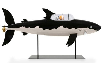 Hergé = MOULINSART: Tintín, El submarino tiburón, 