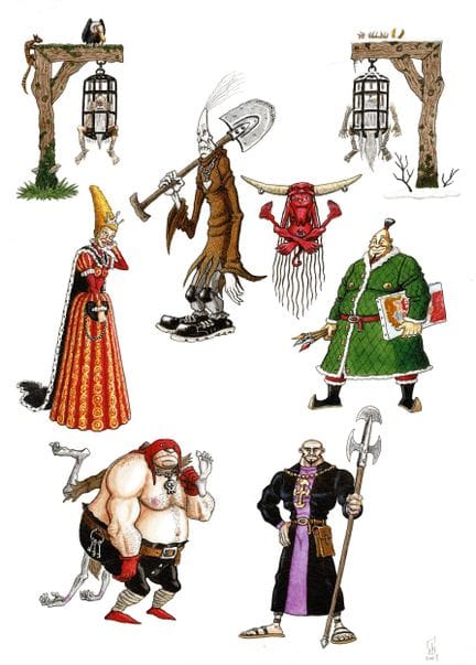 Olivier Milhiet = Spoogue, estudio de personajes e