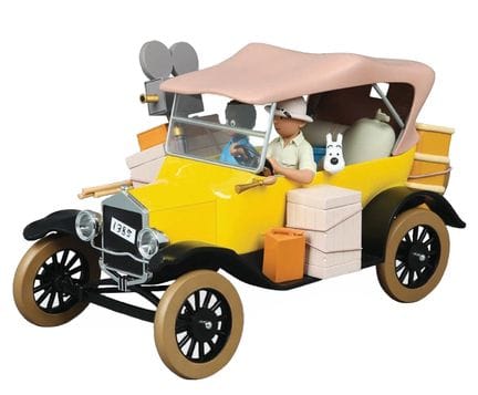 Hergé = MOULINSART RESINE : Tintin, La Ford T Jaun