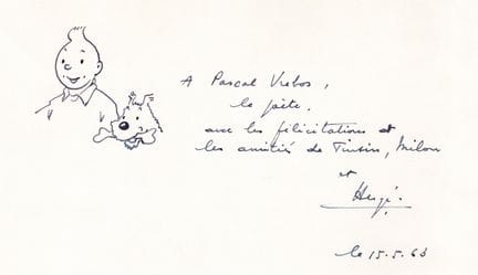 Hergé = Tintín, «Los puros del faraón» (B29), con 
