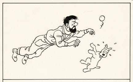Hergé (Studios) = Tintín, «Objetivo: la Luna», dib