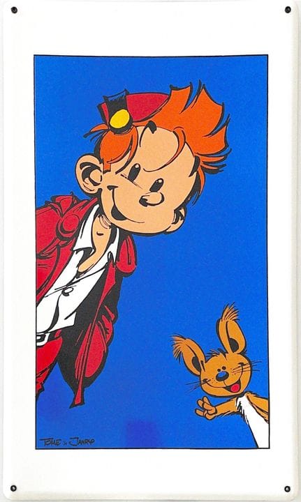 Janry = Spirou, placa esmaltada en edición limitad