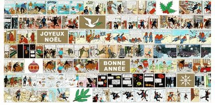 Hergé = Tintín, tarjeta de felicitación de 1974: S