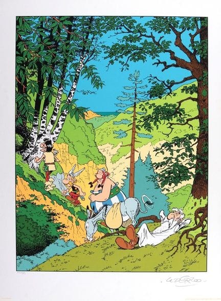 Uderzo = Astérix, serigrafía «Astérix en Córcega» 