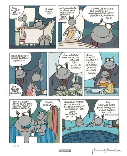 Geluck = Le Chat, Les emmerdeurs, litografía limit