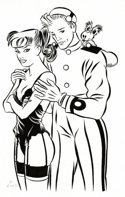 Walter Minus = Spirou, Seccotine y Spip, dibujo or