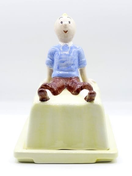 Hergé = TUMBONA: Tintín, mantequera (1985), cerámi