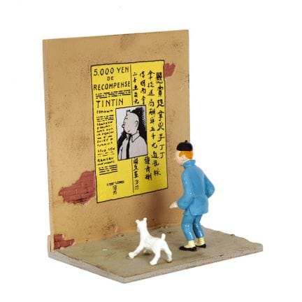 Hergé = PIXI: Tintín, 4566, delante del cartel col