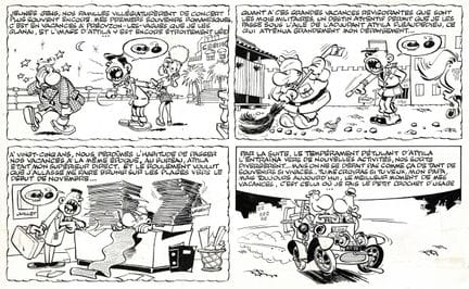 Greg = Achille Talon, media lámina original en tin