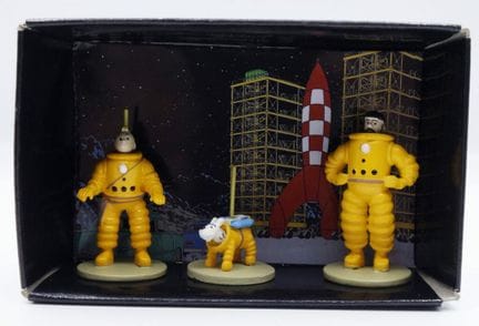 Hergé = MOULINSART : Tintín, Micro Luna, Tintín Mi