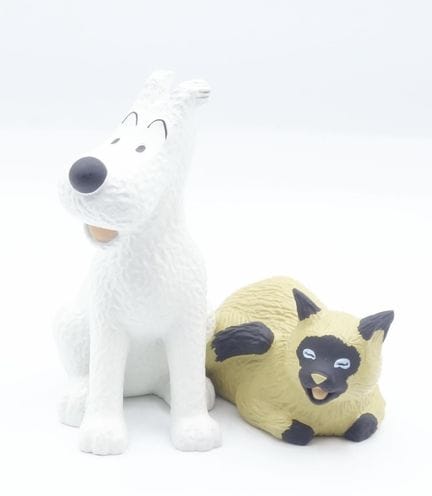 Hergé = MOULINSART RESINE: Tintín, 45947, Milú y e