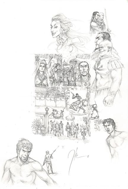Theo = Murena, Muerte de un sabio, boceto original