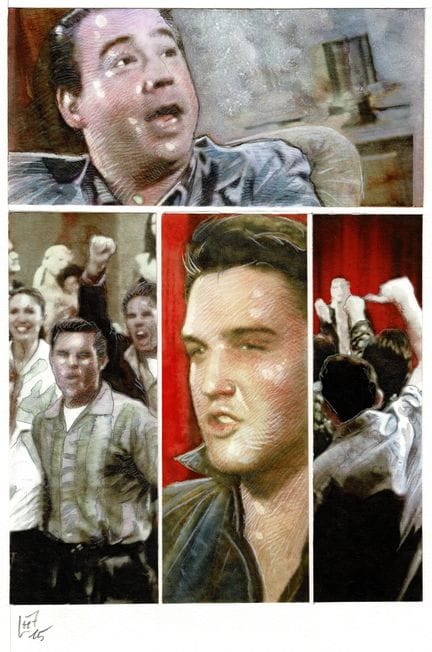 Fabrice Le Hénanff = Elvis, lámina original en col