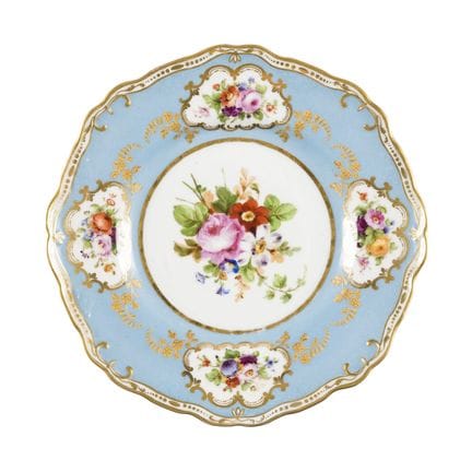 A PORCELAIN PLATE WITH FLORAL DECOR Russian, St. P