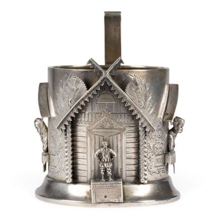 A VERY FINE SILVER TEA-GLASS HOLDER Russian, St. P