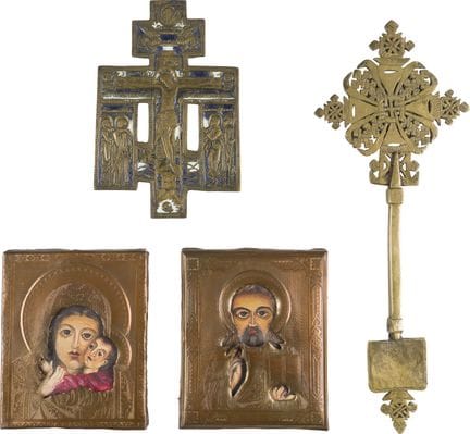 A COLLECTION OF FOUR RELIGIOUS PIECES: A COPTIC HA