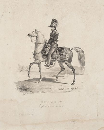AN EQUESTRIAN PORTRAIT OF AN EMPEROR NICHOLAS I Fr