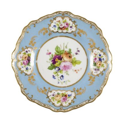 A PORCELAIN PLATE WITH FLORAL DECOR Russian, St. P
