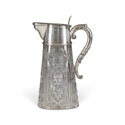 A SILVER-MOUNTED CUT-GLASS DECANTER Russian, St. P