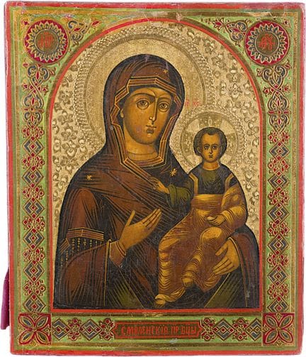 ICÔNE REPRÉSENTANT LA MÈRE DE DIEU DE SMOLENSK (SM