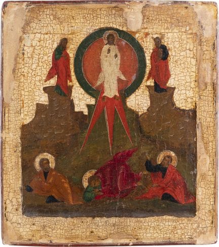 ICÔNE REPRÉSENTANT LA TRANSFIGURATION DU CHRIST. R
