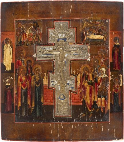 A STAUROTHEK DEPICTING THE CRUCIFIXION OF CHRIST, 