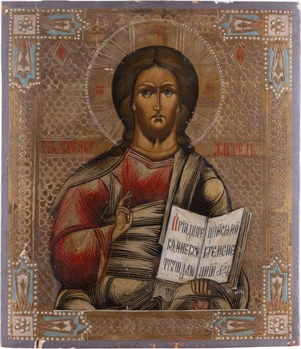 ICÔNE REPRÉSENTANT LE CHRIST PANTOKRATOR Russie, v