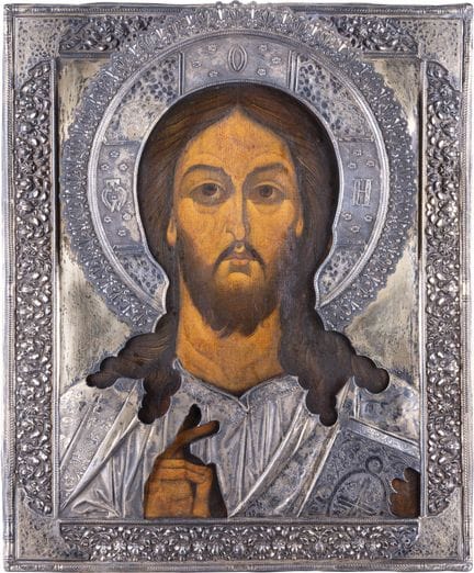 UNE TRÈS GRANDE ICÔNE REPRÉSENTANT LE CHRIST PANTO