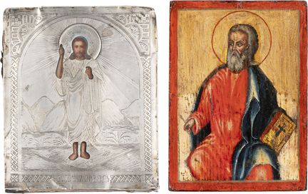 DEUX PETITES ICÔNES : SAINT JEAN LE PRÉCURSEUR AVE
