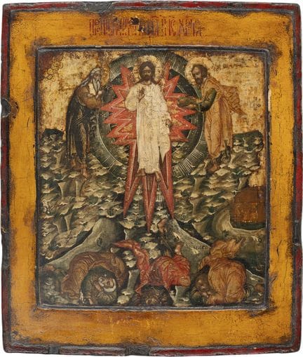 UNE TRÈS BELLE ICÔNE REPRÉSENTANT LA TRANSFIGURATI